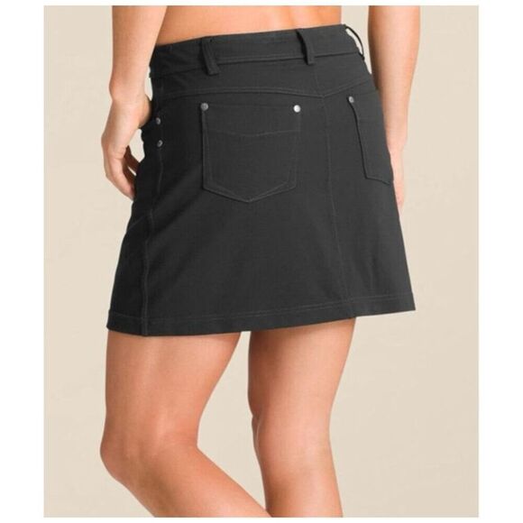 Athleta Bettona Classic Skort Athletic Skirt Pull on Stretchy Black/Gray Size M - Picture 2 of 11